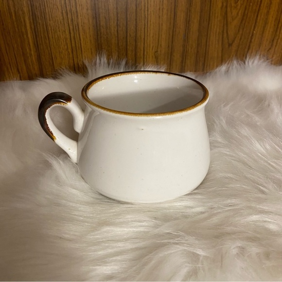 Vintage festival stone wear mushroom chicken tomato soup cups bowls with handles - Picture 5 of 15